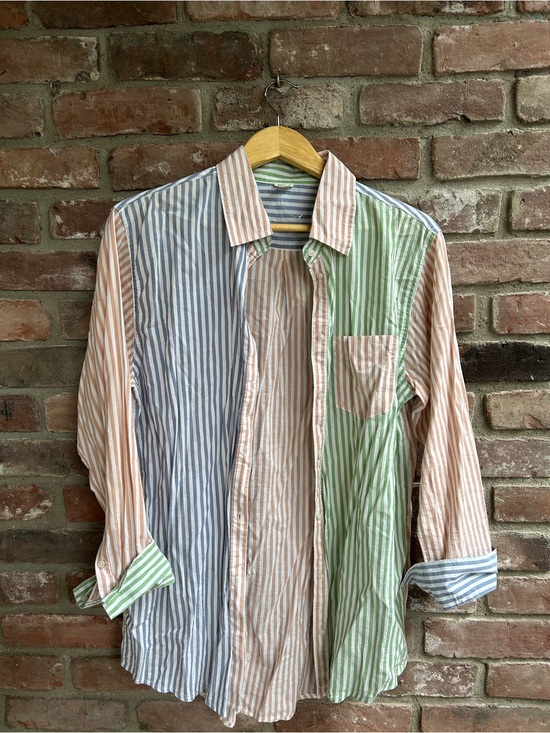 aerie Tops - Aerie Striped Button-Up Shirt - Multicolor